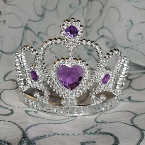 Plastic Silver & Purple‎ Tiara